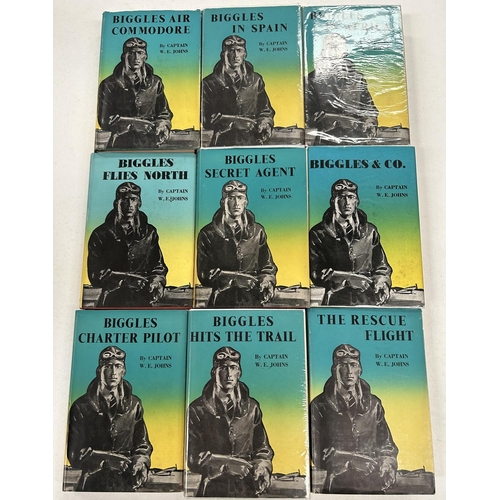 341 - CAPTAIN W.E. JOHNS: nine Geoffrey & Cumberleg Oxford University Press editions of Biggles novels... 