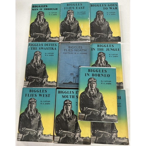 342 - CAPTAIN W.E. JOHNS: nine Geoffrey & Cumberleg Oxford University Press editions of Biggles novels... 