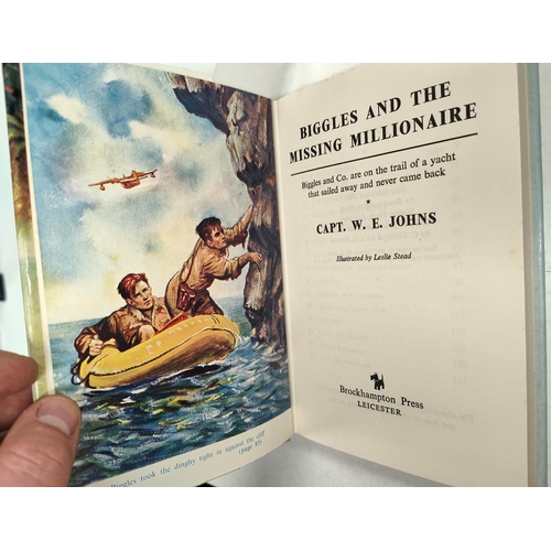 369 - CAPTAIN W.E. JOHNS: Four first edition Biggles novels published by Brockhampton Press, 'Biggles and ... 