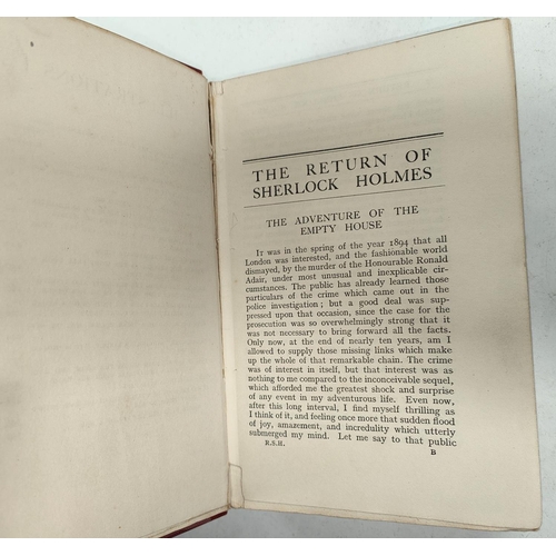 384 - SHERLOCK HOLMES: two hardback editions of Sir Arthur Conan Doyle's 'The Return of Sherlock Holmes' N... 