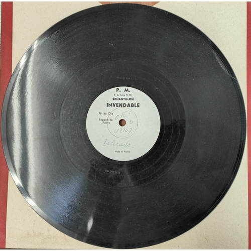 275 - DJANGO REINHART and STEPHAN GRAPELLI, Belleville, sample record 10in 78rpm DR10027.2 and another, De... 