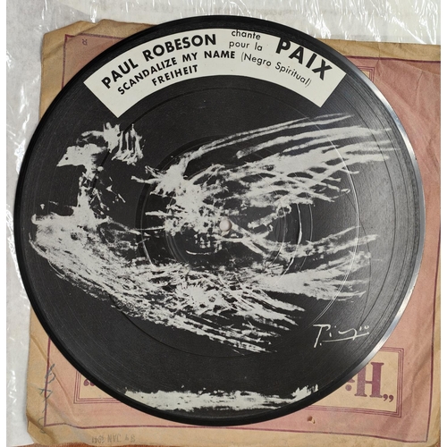 277 - PAUL ROBESON: Choute pour la Paix, picture disc with dove, 10in 78rpm