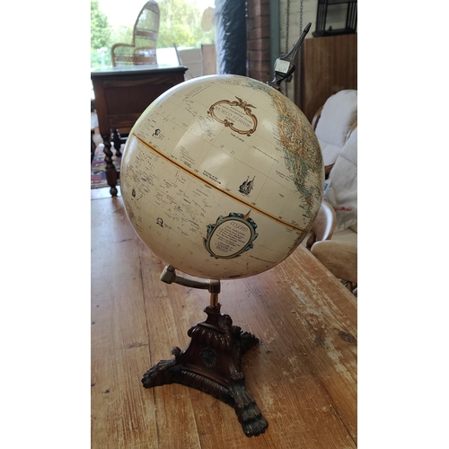 63A - A reproduction terrestrial globe on stand