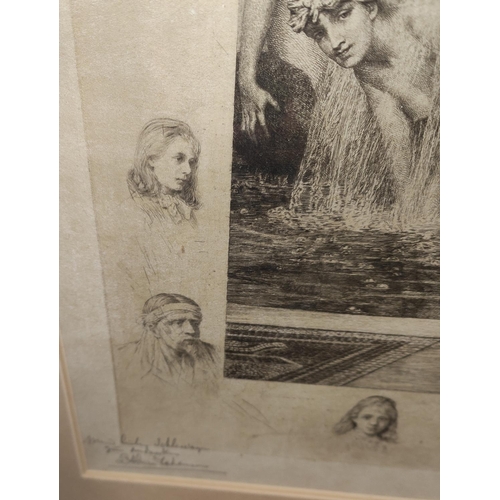 877 - THIS ITEM HAS BEEN WITHDRAWN BY THE VENDOR.SIR LAWRENCE ALMA TADEMA,  an etching of three women bath... 