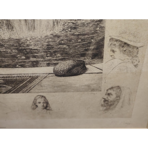 877 - THIS ITEM HAS BEEN WITHDRAWN BY THE VENDOR.SIR LAWRENCE ALMA TADEMA,  an etching of three women bath... 