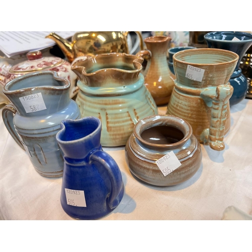 587 - Two Wedgwood blue jasperware fruit bowls; other similar pieces