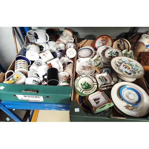 179C - A selection of Advertising cups and a selection of various decorative saucers and dishes etc