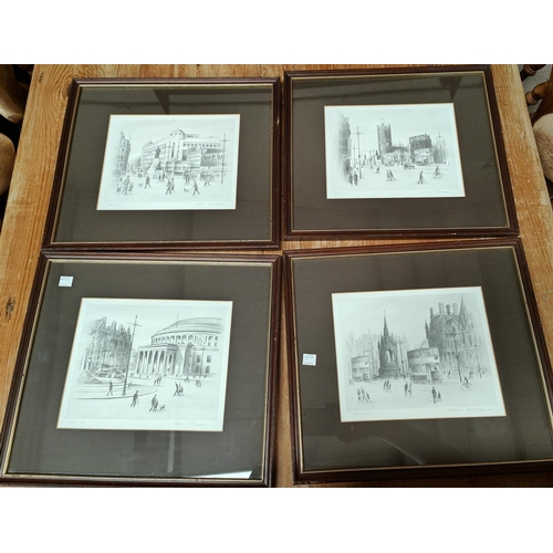 820A - Four signed Arthur Delaney limited edition prints, framed and glazed