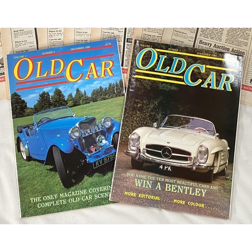 391 - Old Car Magazine, volumes 1 & 2, Auto Classic Newspapers, Vols 1-10 (missing 5,7,9)