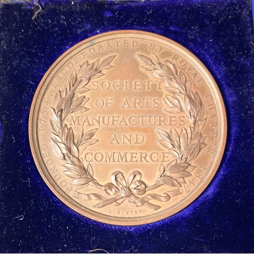 157A - A bronze medal awarded to Kathrine Chalmers:  1894 Albert Prince of Wales Society of Arts Manuf... 