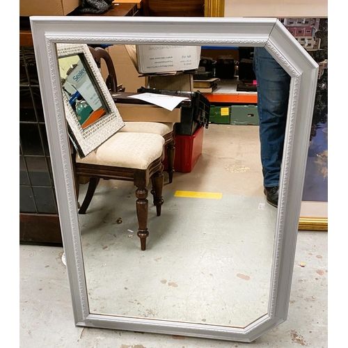 193A - A large Victorian wall mirror in silvered frame and 3 other wall mirrors