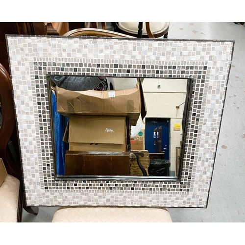 193A - A large Victorian wall mirror in silvered frame and 3 other wall mirrors