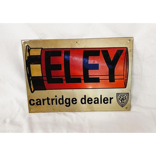 195 - A reproduction metal sign 'ELEY Cartridge Dealer' length 28cm