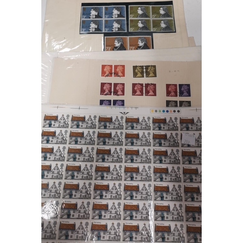 202 - GB: mint part sheets etc and stamp booklets