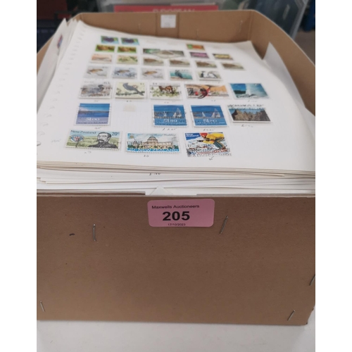 205 - NEW ZEALAND: a large selection of stamps on sheets