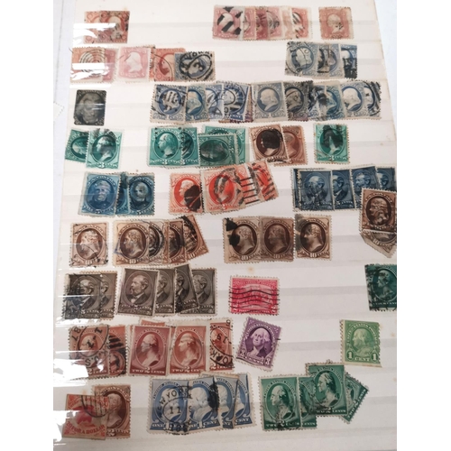 214 - USA: collection of stamps with duplicates in stockbooks