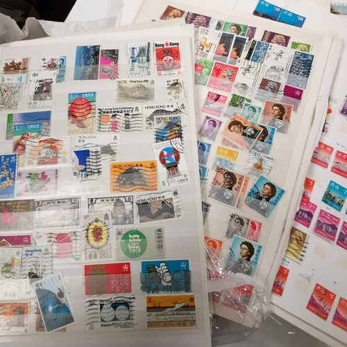 215 - BRITISH COMMONWEALTH: large selection of stamps on sheets