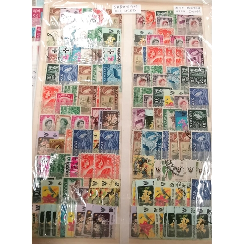 215 - BRITISH COMMONWEALTH: large selection of stamps on sheets