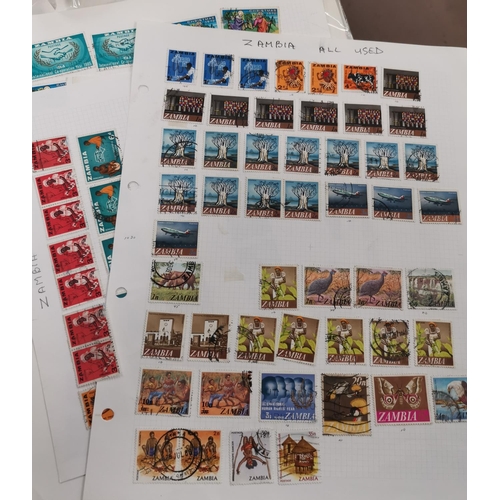 216 - BRITISH COMMONWEALTH: large selection of stamps on sheets