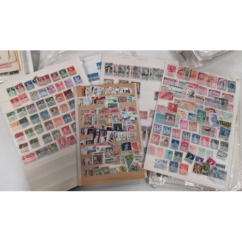 216 - BRITISH COMMONWEALTH: large selection of stamps on sheets