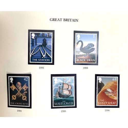 245 - GB: QEII mint issues, definitives and commemoratives, 1996 - 2009, in 2 albums