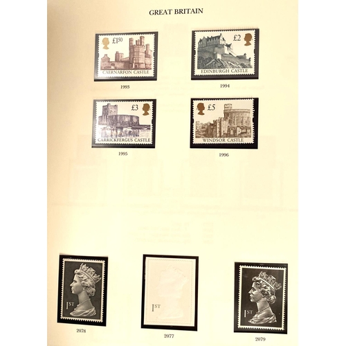 245 - GB: QEII mint issues, definitives and commemoratives, 1996 - 2009, in 2 albums