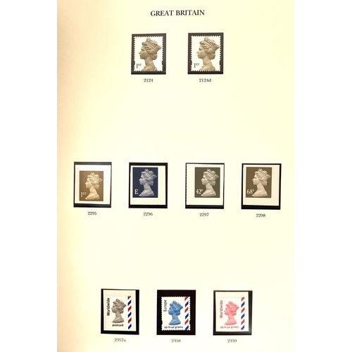 245 - GB: QEII mint issues, definitives and commemoratives, 1996 - 2009, in 2 albums