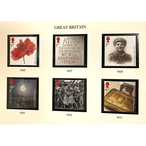 246 - GB: QEII mint issues, definitives and commemoratives, 2010 - 2015, in 2 albums; an empty album