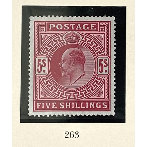 256 - GB: EVII - SG 263, 264 5s carmine, M/M