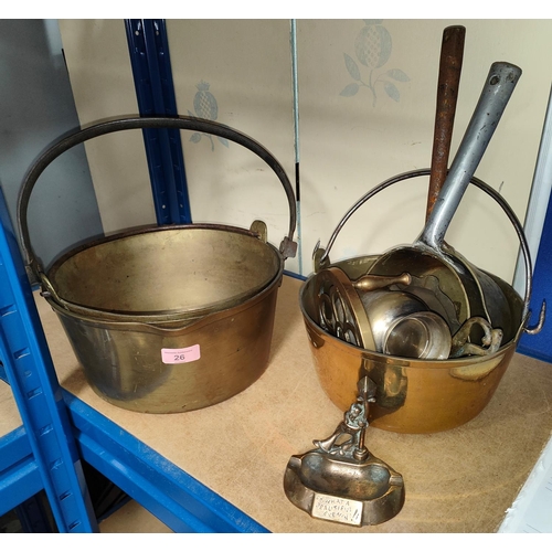 26 - A selection of brassware etc