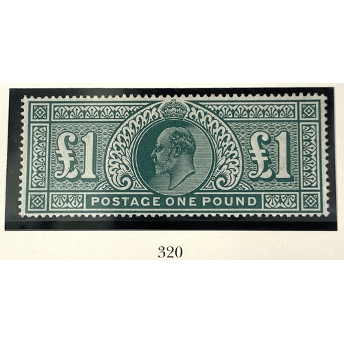 262 - GB: EVII - SG 320 £1 deep green, M/M