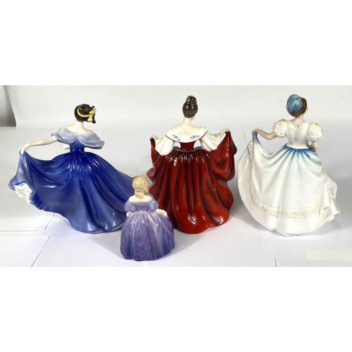 421 - Four Royal Doulton ladies HN3645, Lindsay, HN2791, Elaine HN2265, Sara and Maria HN1370