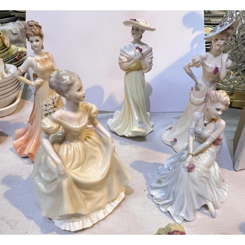 436B - Six Coalport ladies of Fashion, Gail, Penelope Anne, Vicky, Serenity, Emily and Limited Edition Love... 