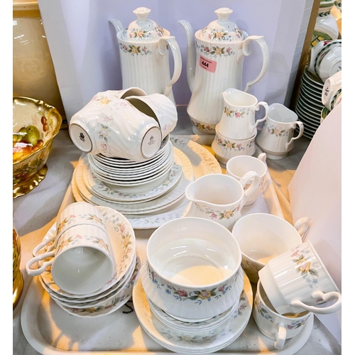 444 - A selection of Hammersley coffee ware with floral border, 40 pieces approx (some wear)