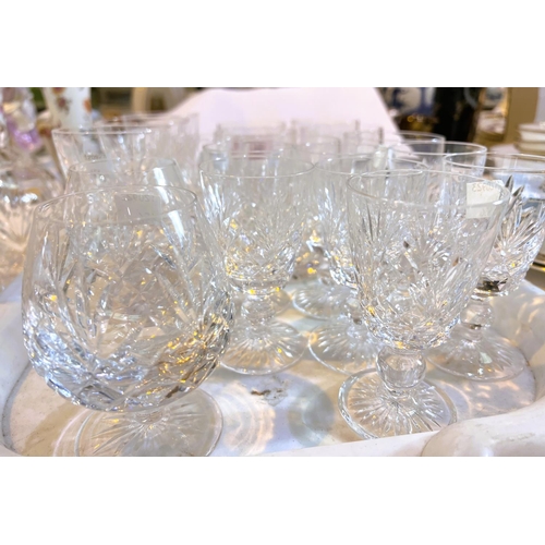 456 - A set of 6 Stuart Crystal rounded tumblers, other cut glasses 