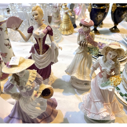 461 - Four Royal Worcester figurines of ladies, Spring, Summer, Autumn and Winter. Limited editions. 