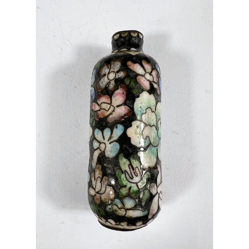 548 - A late 19th/early 20th century Chinese cloisonné snuff bottle, height 7cm