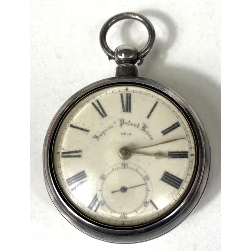 670B - A 19th century hallmarked silver pear cased  pocket watch with outer and inner case, with fusee... 