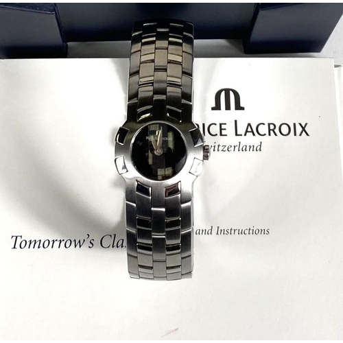 673A - An originally boxed Maurice Lacroix stainless steel ladies watch