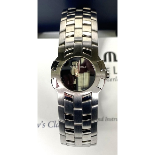 673A - An originally boxed Maurice Lacroix stainless steel ladies watch