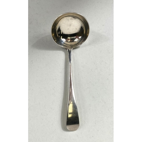 676 - A silver ladle stamped 925