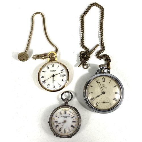 679 - A silver open face Fattorini & Sons pocket watch and two others