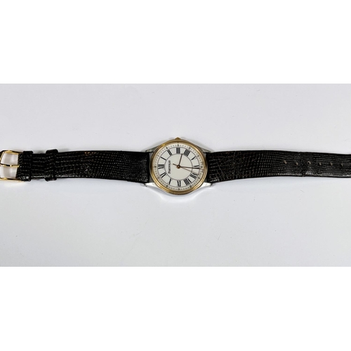 746 - A gents Tiffany and Co Portofilio Swiss quartz wristwatch, circulate dial on later strap