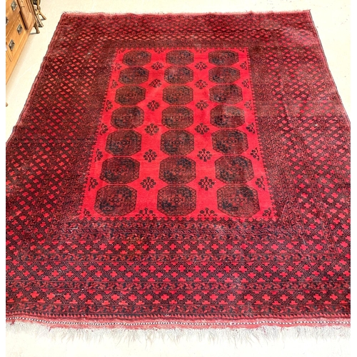 834 - An Afghan carpet 360 x 306 cm