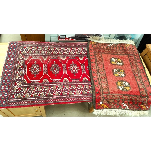 888 - Two small modern handknotted Persian style rugs