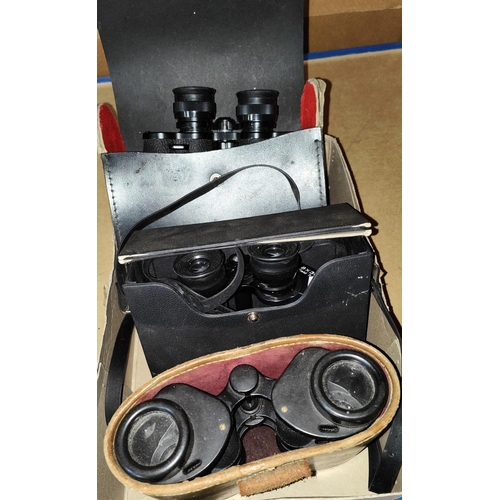 90 - Three pairs of cased binoculars