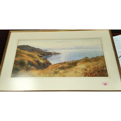 788 - Arthur Wilkinson: Watercolour Mountains to Coast 29 x 62cm