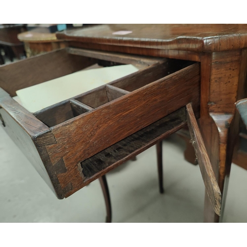 994 - An early 19th century rectangular crossbanded side/writing table with extensive floral marquetry inl... 