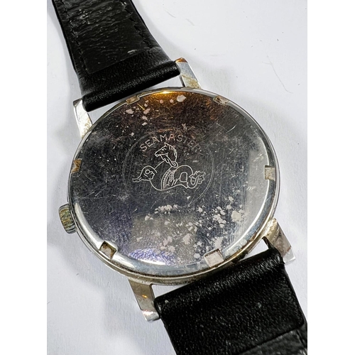 605 - A mid 20th century Omega Seamaster 600 gents steel cased Manual Wind wristwatch with baton markers, ... 