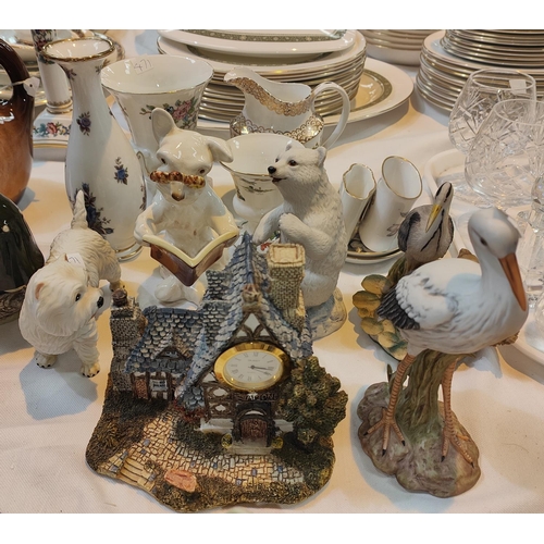 471 - A Beswick dog reading, No 831 and other ceramics etc 